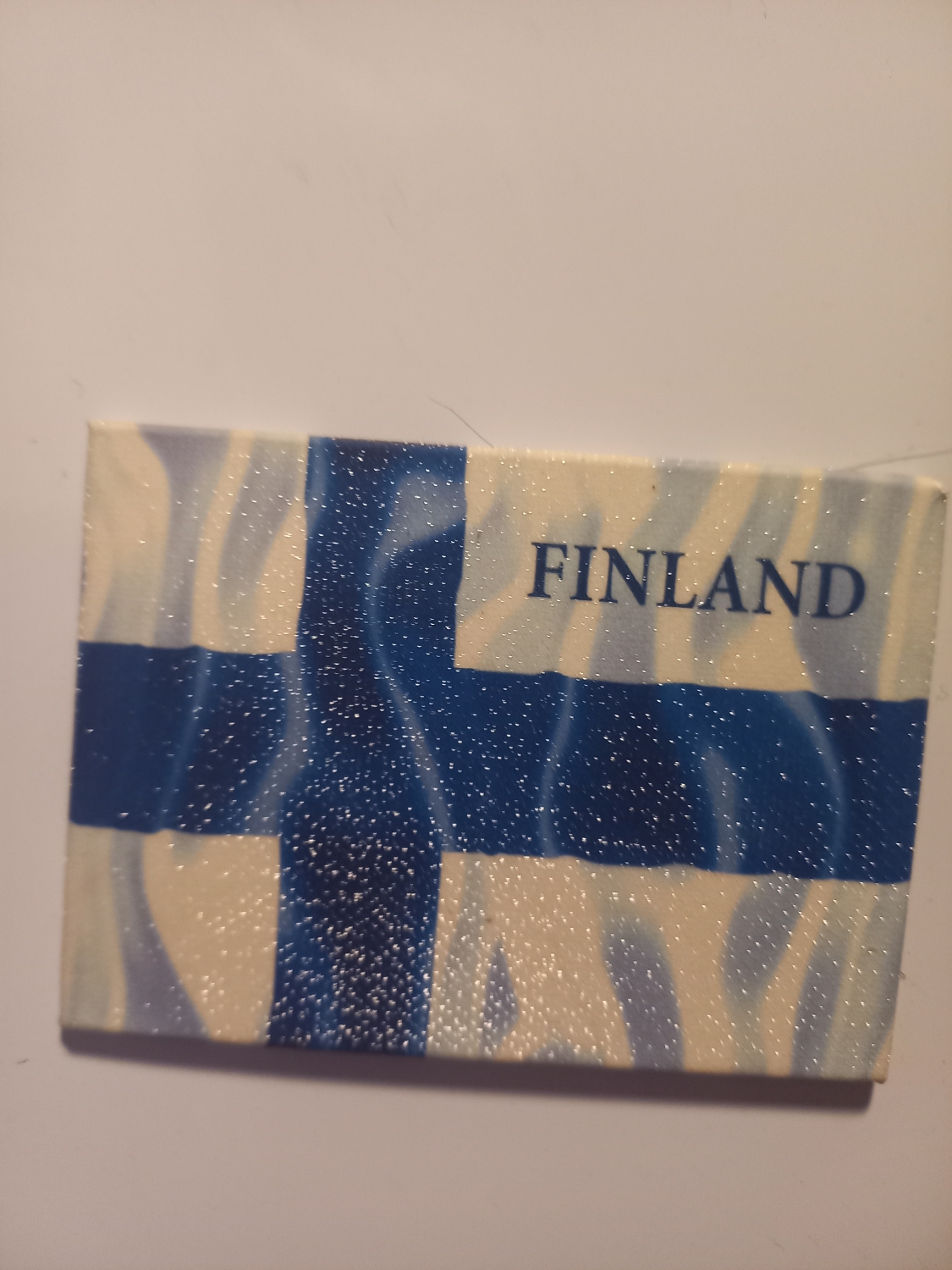 Zwykły magnes z flagą Finlandii