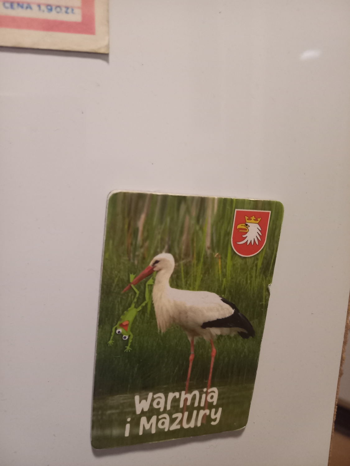 Na pierwszy rzut oka nic specjalnego. Dokładniejsze oględziny ujawniają jednak kunszt mistrza photoshopa, który projektował zabawną grafikę z bocianem, który upolował kreskówkową żabę. No beka w chuj
