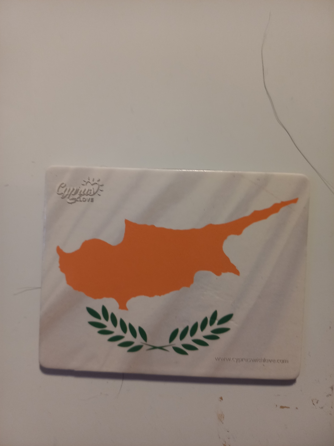 Zwykły magnes płaski z flagą Cypru